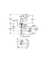 Grohe Eurocube Μπαταρία Νιπτήρος Υψηλή 2313500E 2